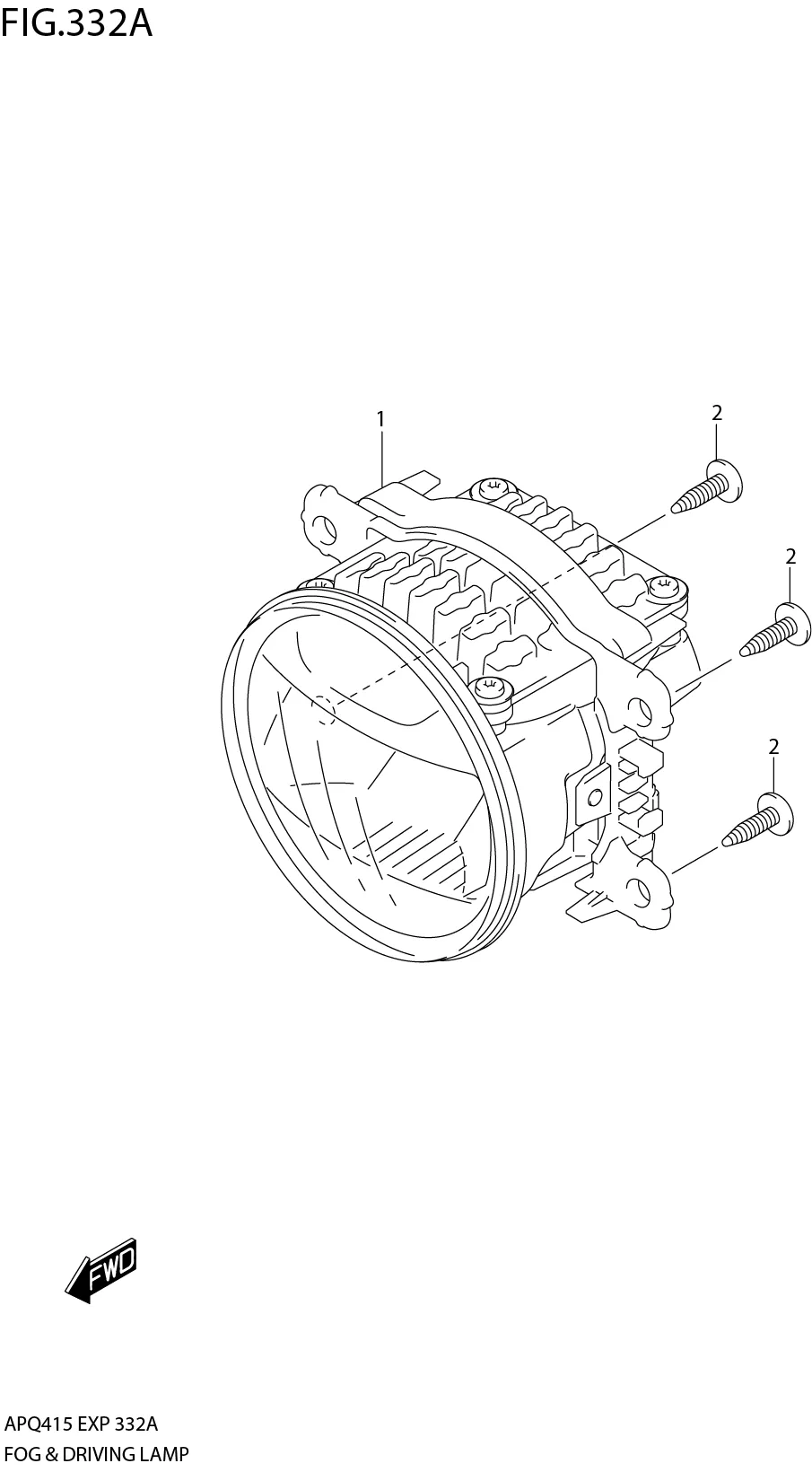 FIG.332A2-F-8 FOG & DRIVING LAMP (W/FRONT FOG LAMP)