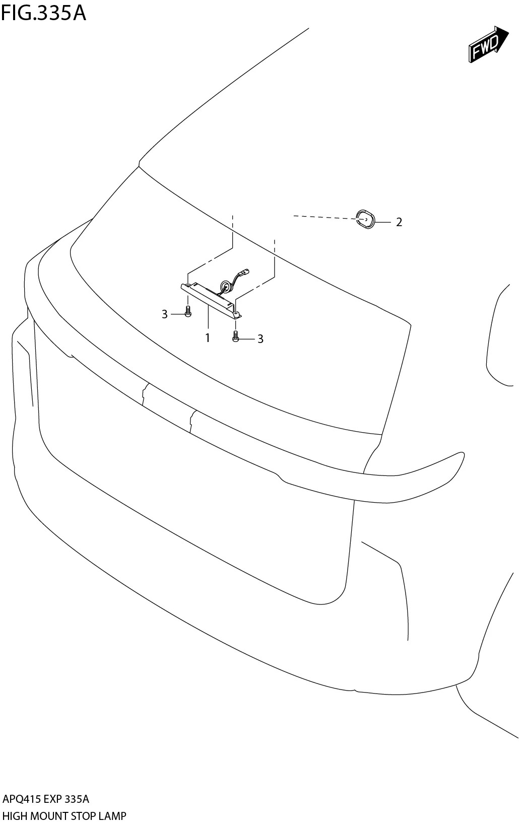 FIG.335A2-F-9 HIGH MOUNT STOP LAMP