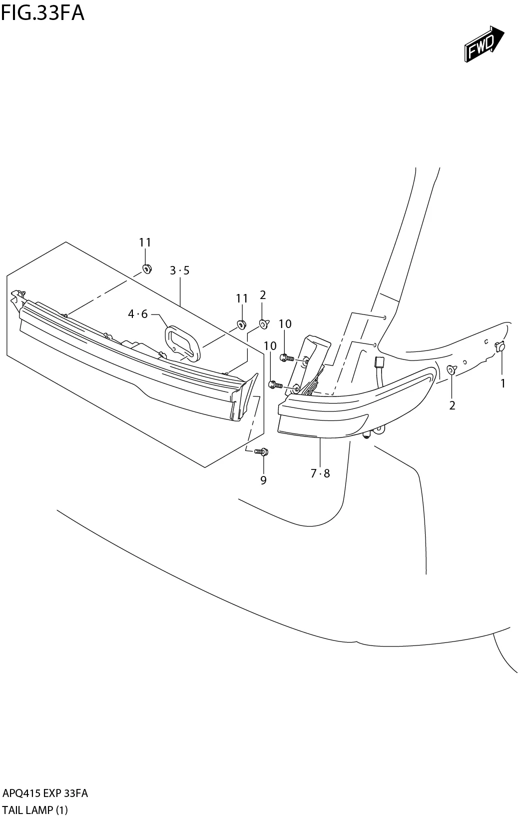 FIG.33FA2-F-13TAIL LAMP (N/REAR FOG LAMP)