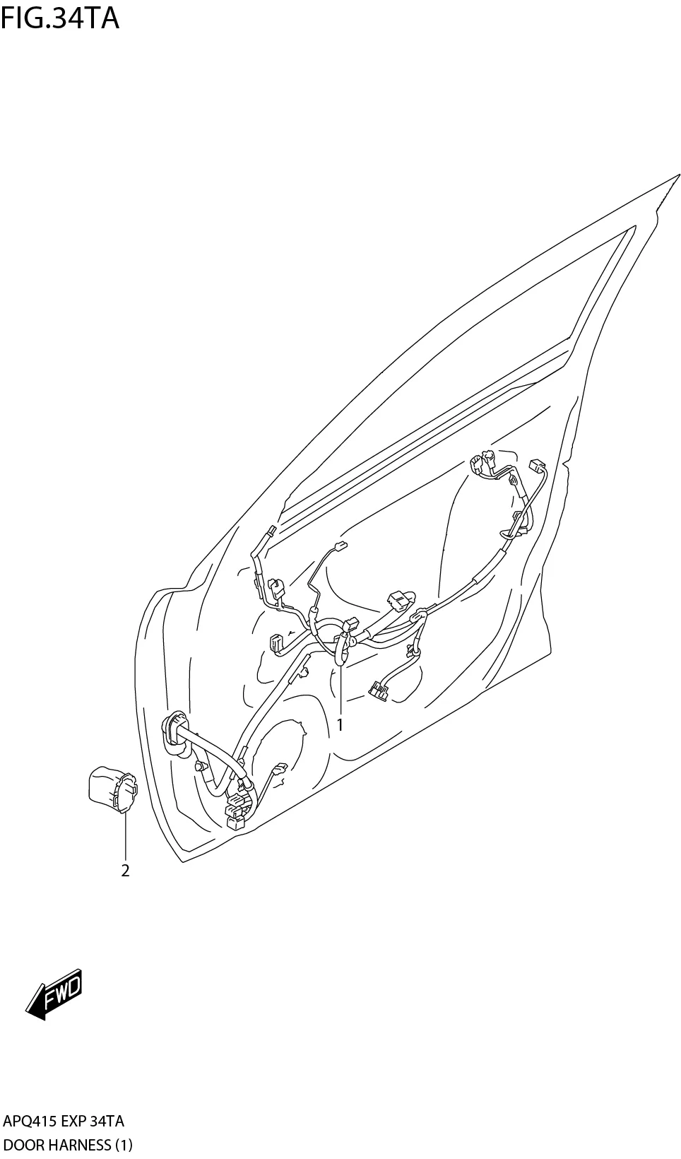 FIG.34TA3-B-12DOOR HARNESS (SEE NOTE)
