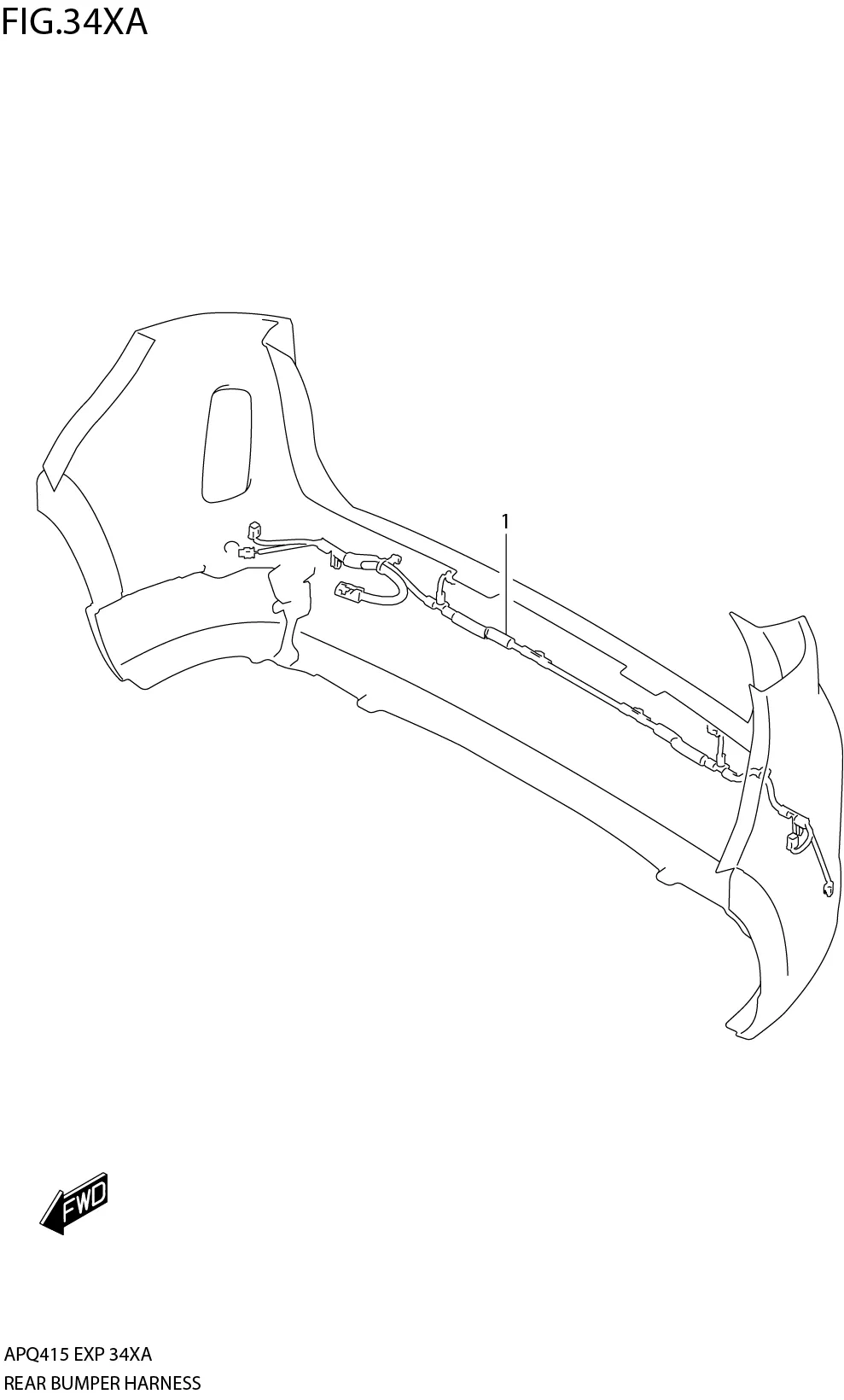 FIG.34XA3-D-4 REAR BUMPER HARNESS