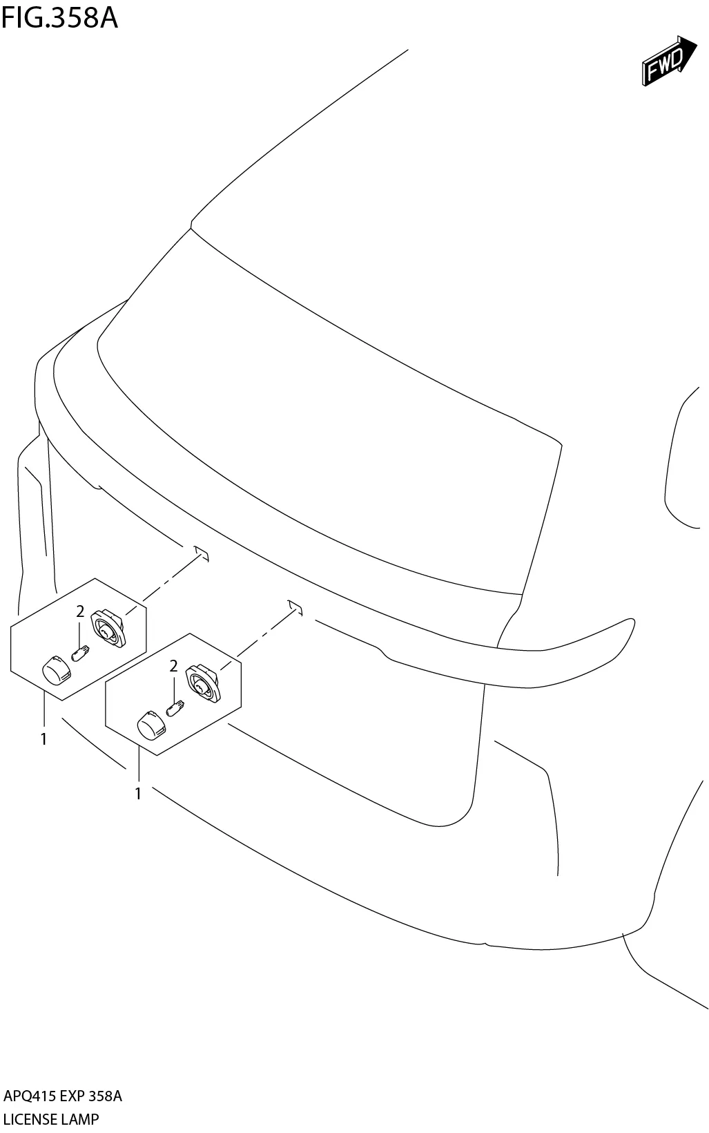 FIG.358A3-D-7 LICENSE LAMP