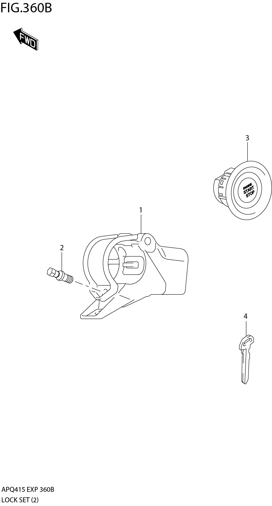 FIG.360B3-D-10LOCK SET (RHD:(K15B;K15C))