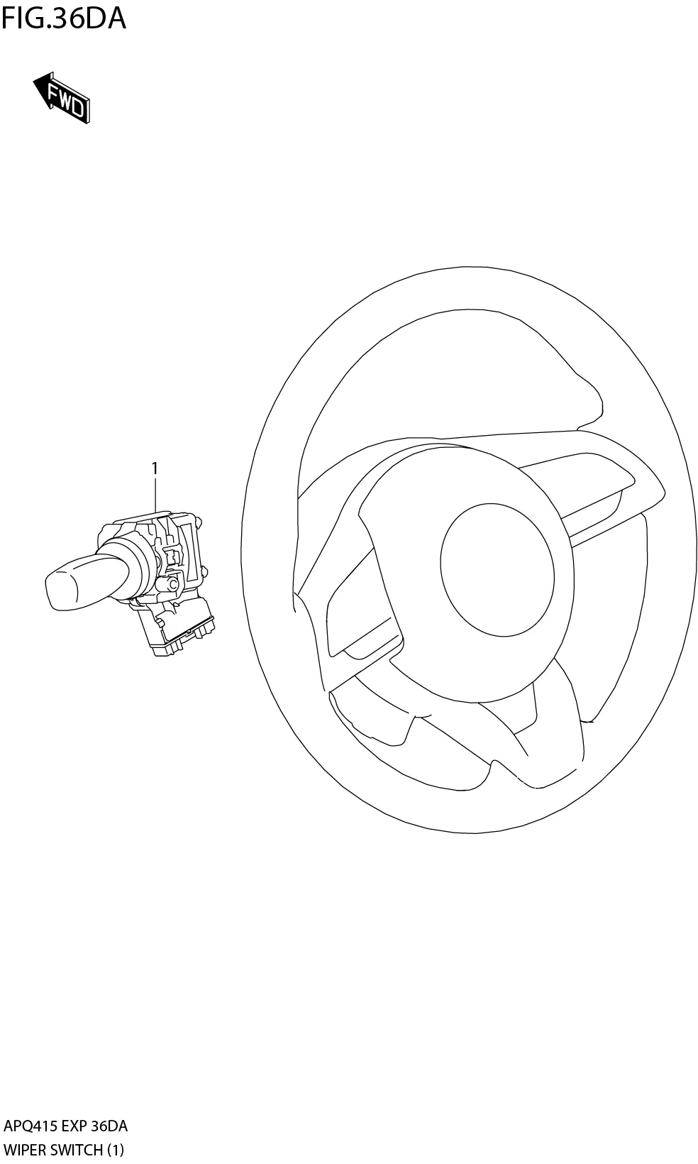 FIG.36DA3-E-11WIPER SWITCH (RHD)