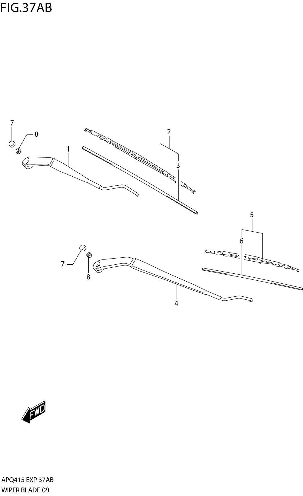FIG.37AB3-H-2 WIPER BLADE (RHD)