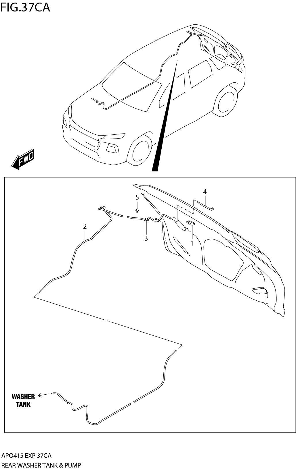 FIG.37CA3-H-5 REAR WASHER TANK & PUMP