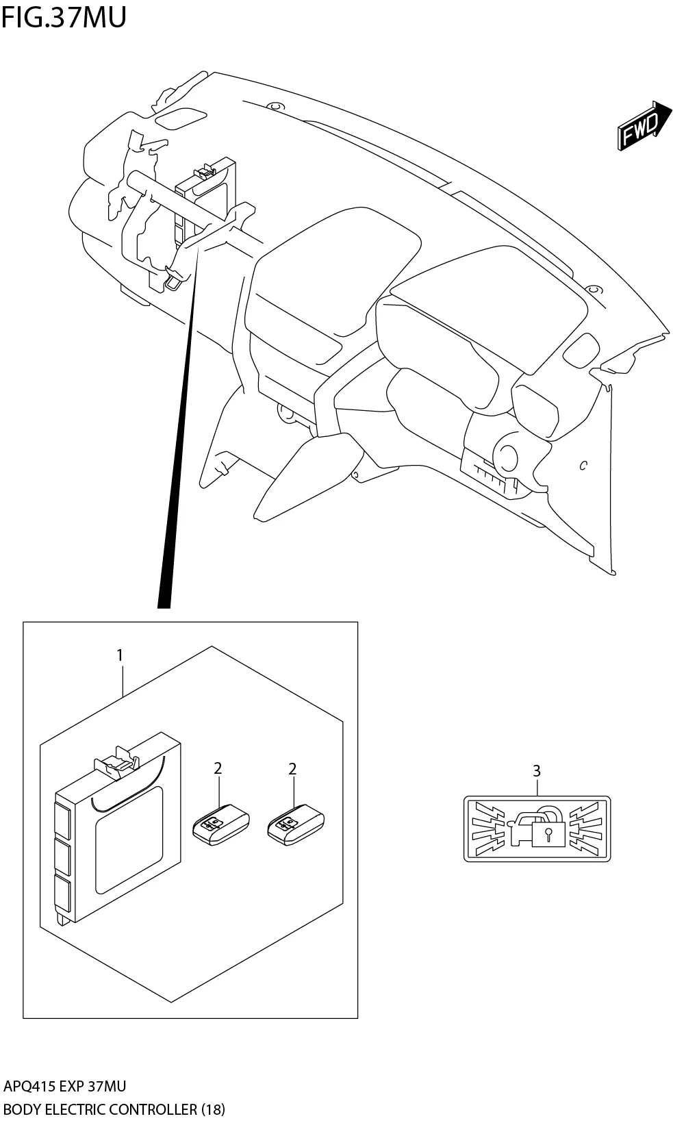 FIG.37MU3-I-14BODY ELECTRIC CONTROLLER (SEE NOTE)
