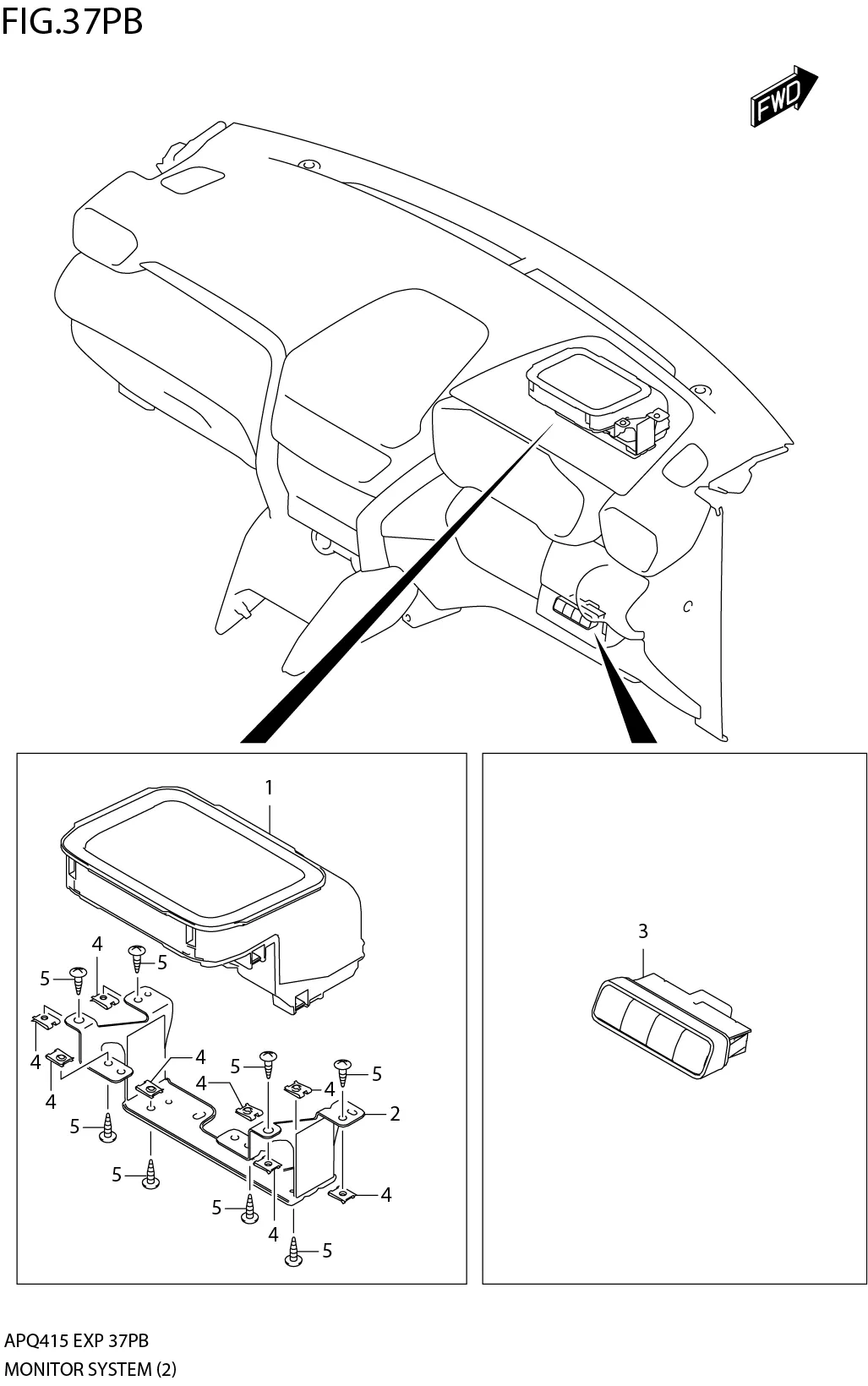 FIG.37PB3-J-8 MONITOR SYSTEM (SEE NOTE)