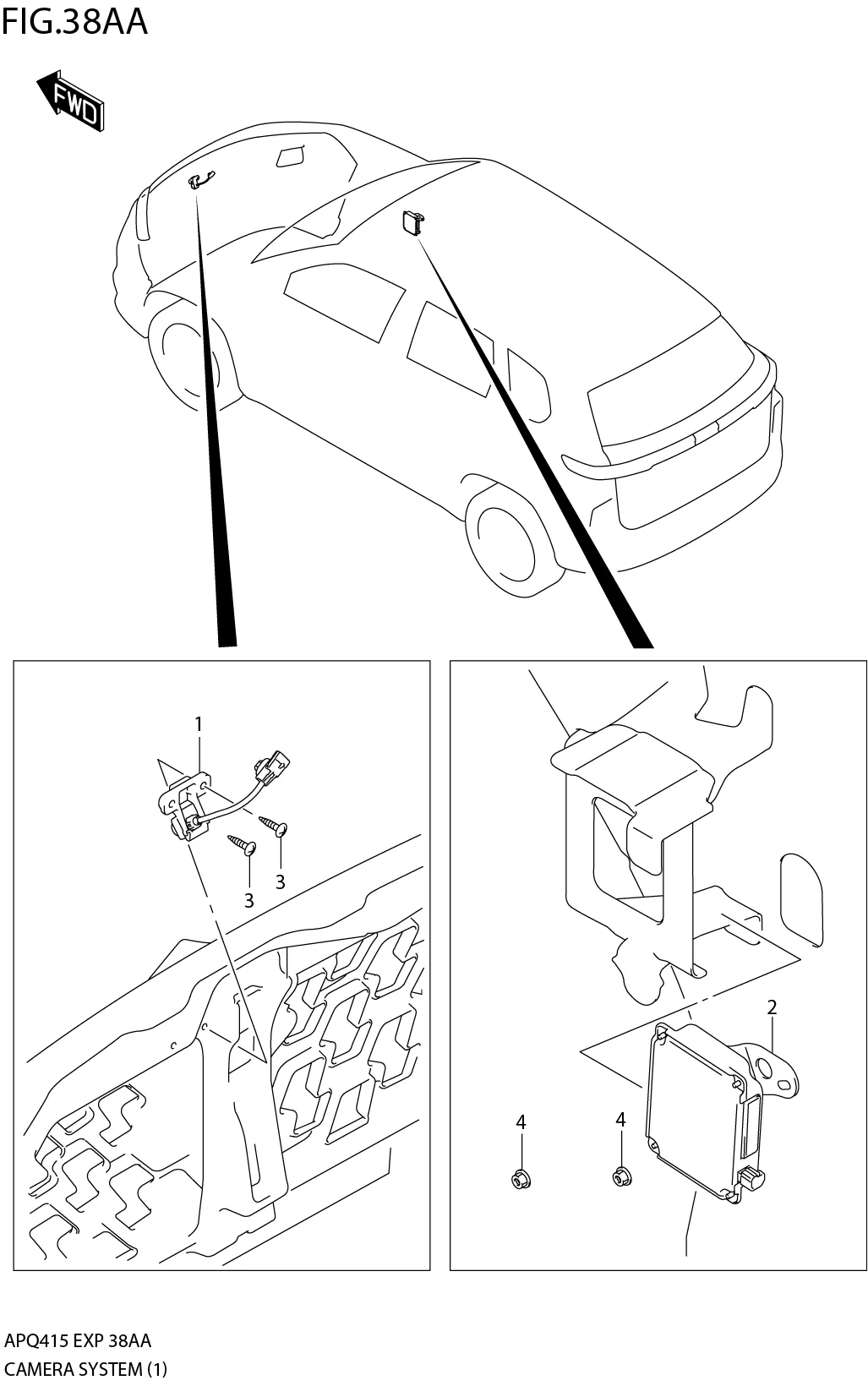 FIG.38AA3-K-12CAMERA SYSTEM (W/FRONT CAMERA:W/ECALL)