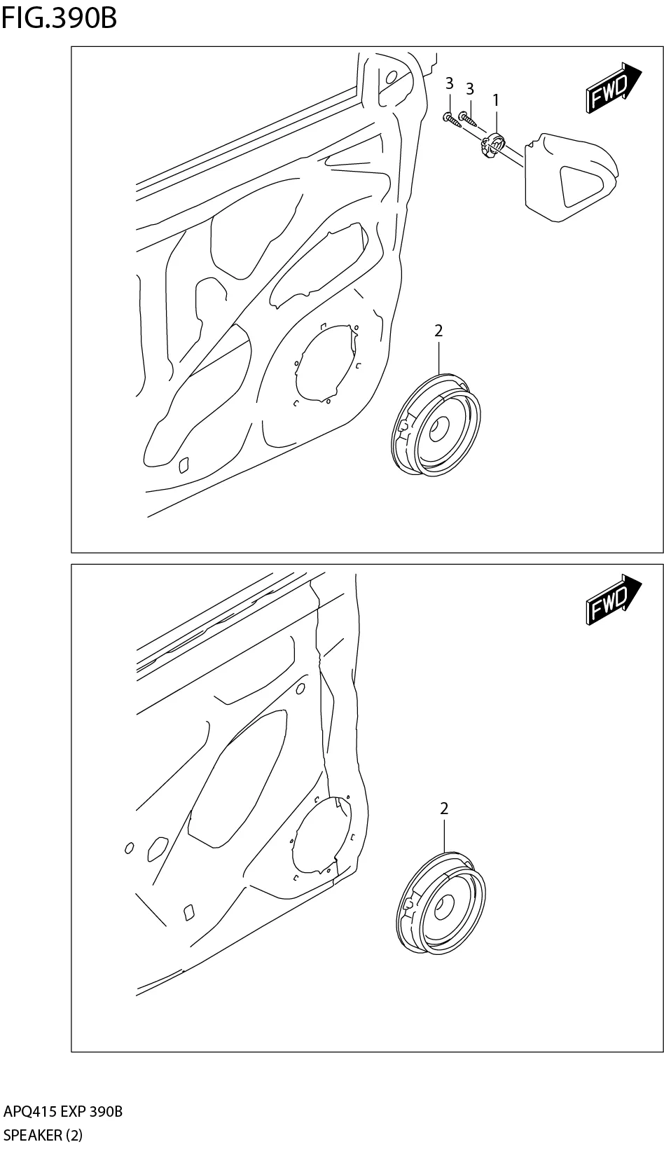 FIG.390B3-L-7 SPEAKER (W/TWEETER)