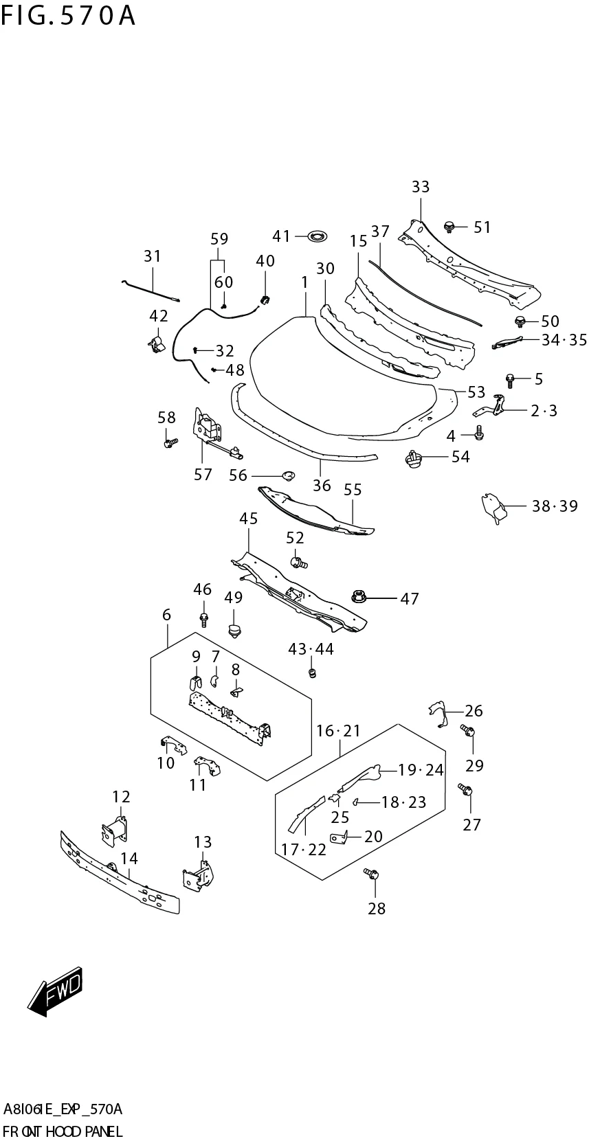 FIG. 570A FRONT HOOD PANEL