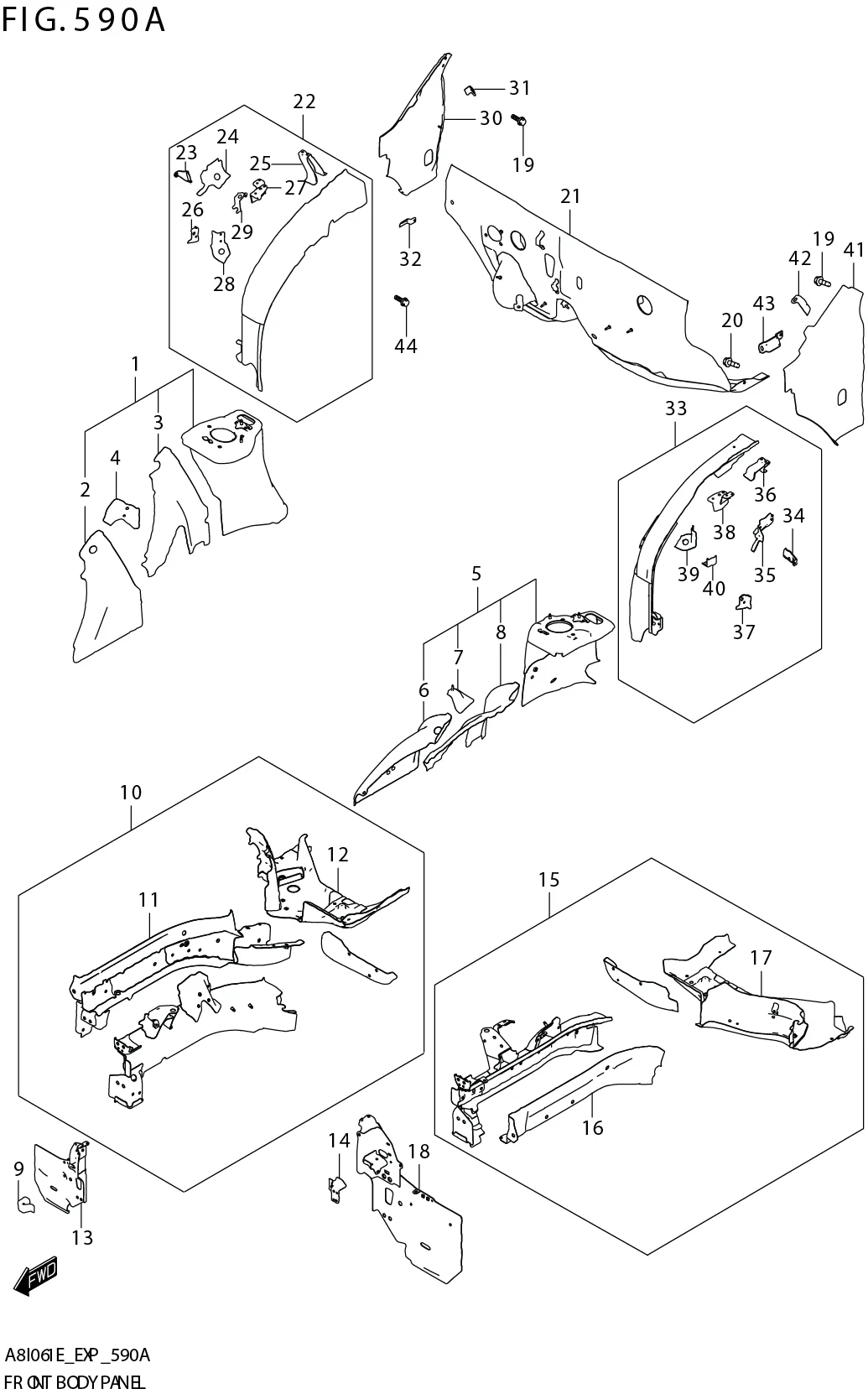 FIG. 590A FRONT BODY PANEL