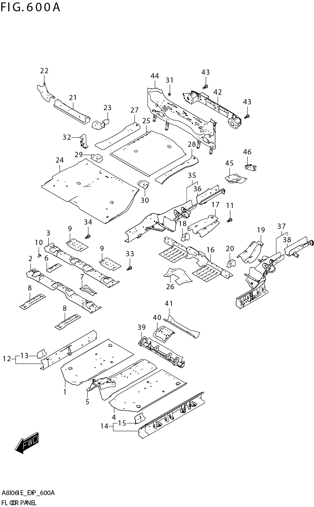 FIG. 600A FLOOR PANEL