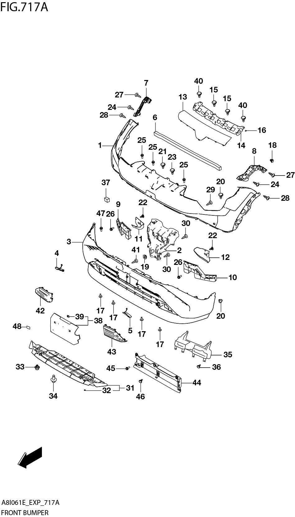 FIG. 717A FRONT BUMPER