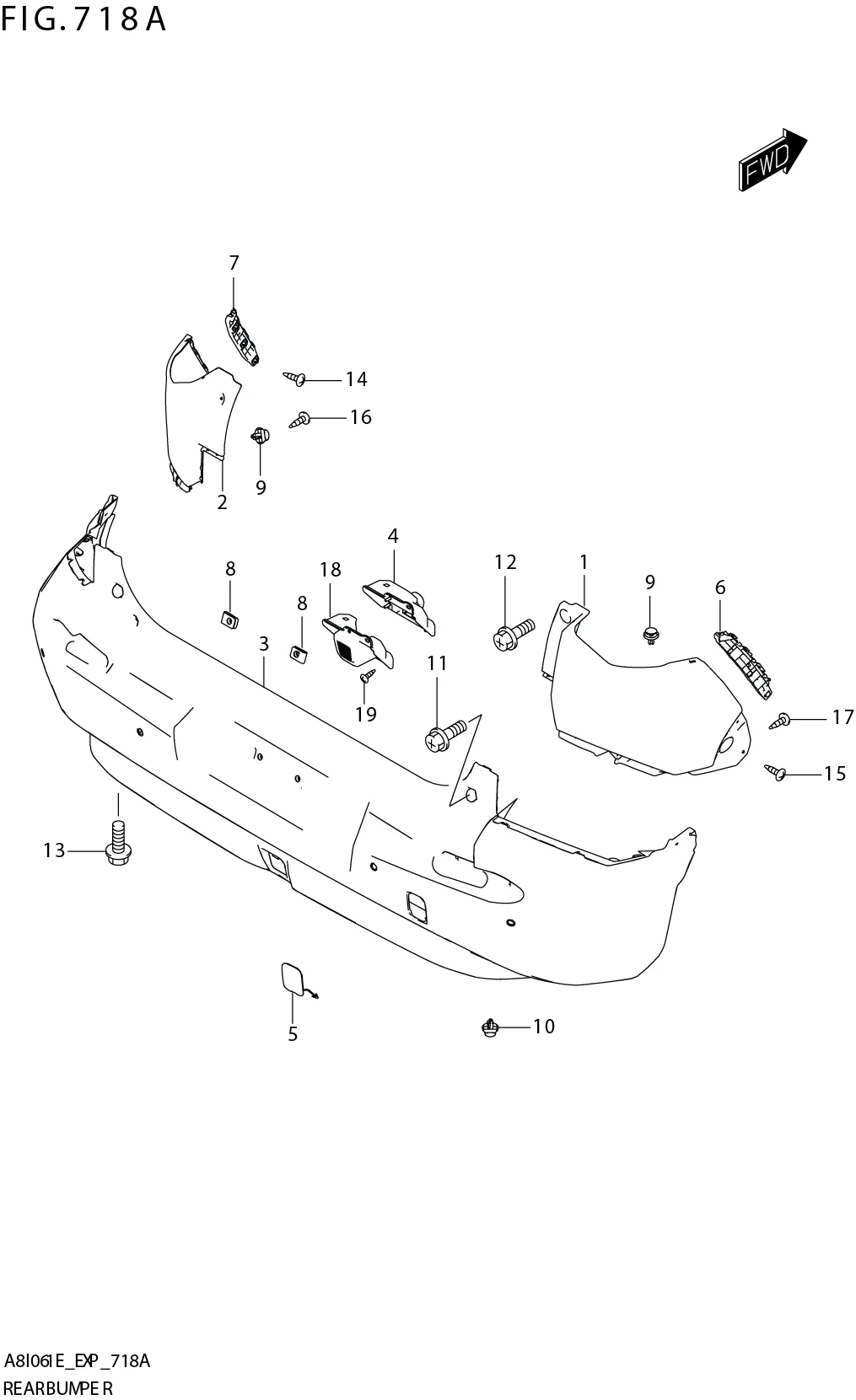 FIG. 718A REAR BUMPER