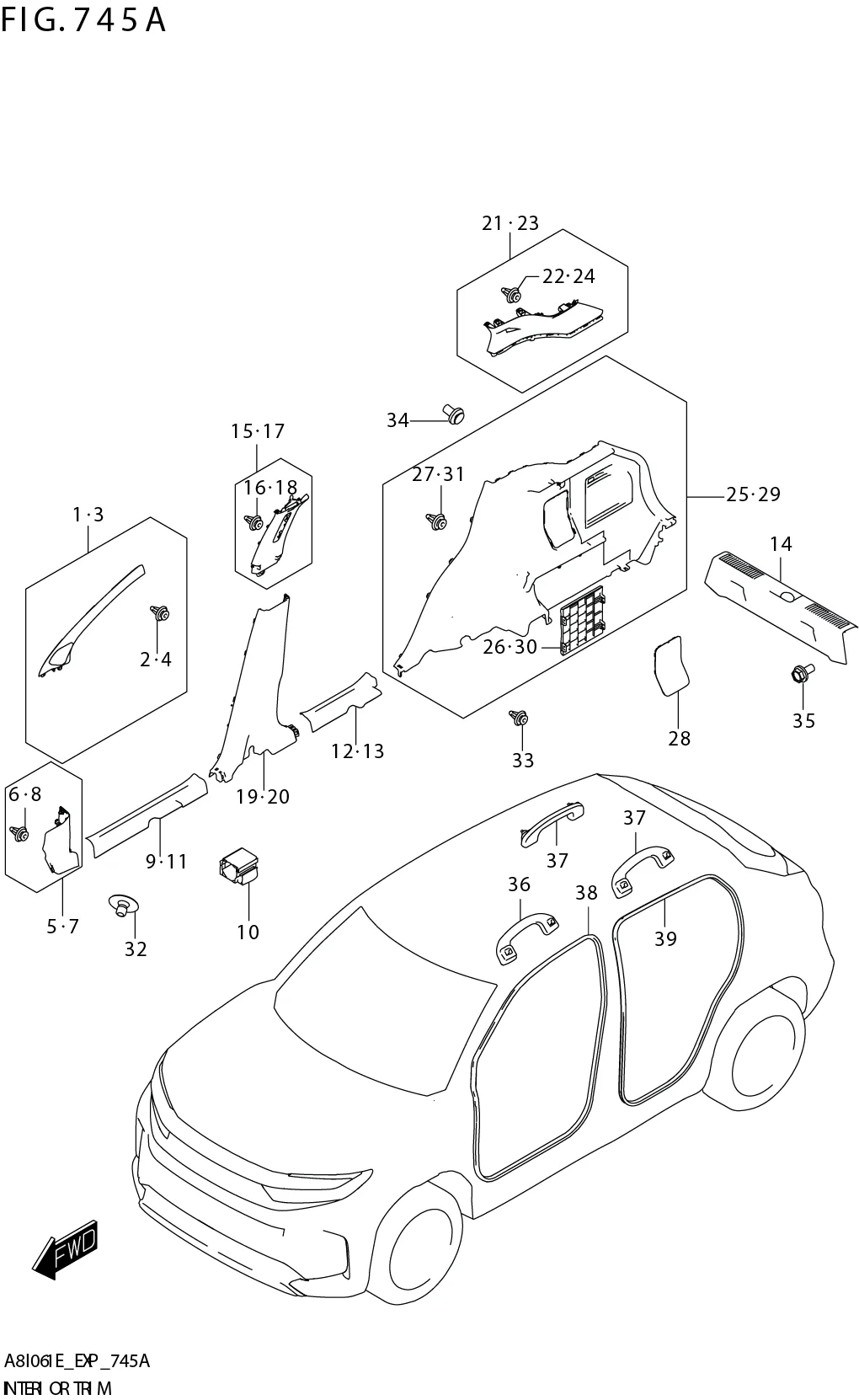 FIG. 745A INTERIOR TRIM
