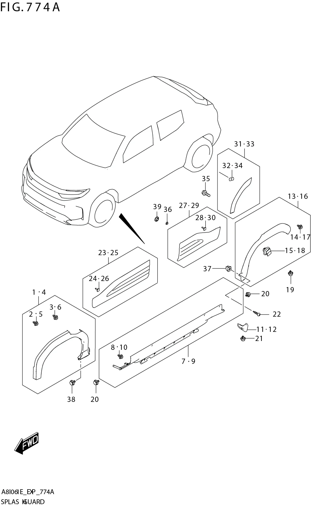 FIG. 774A SPLASH GUARD