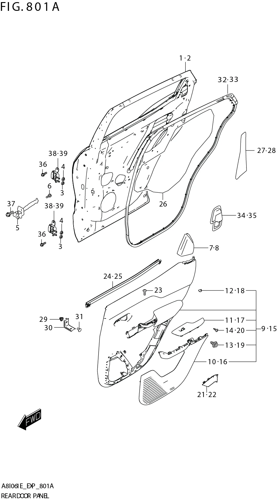 FIG. 801A REAR DOOR PANEL