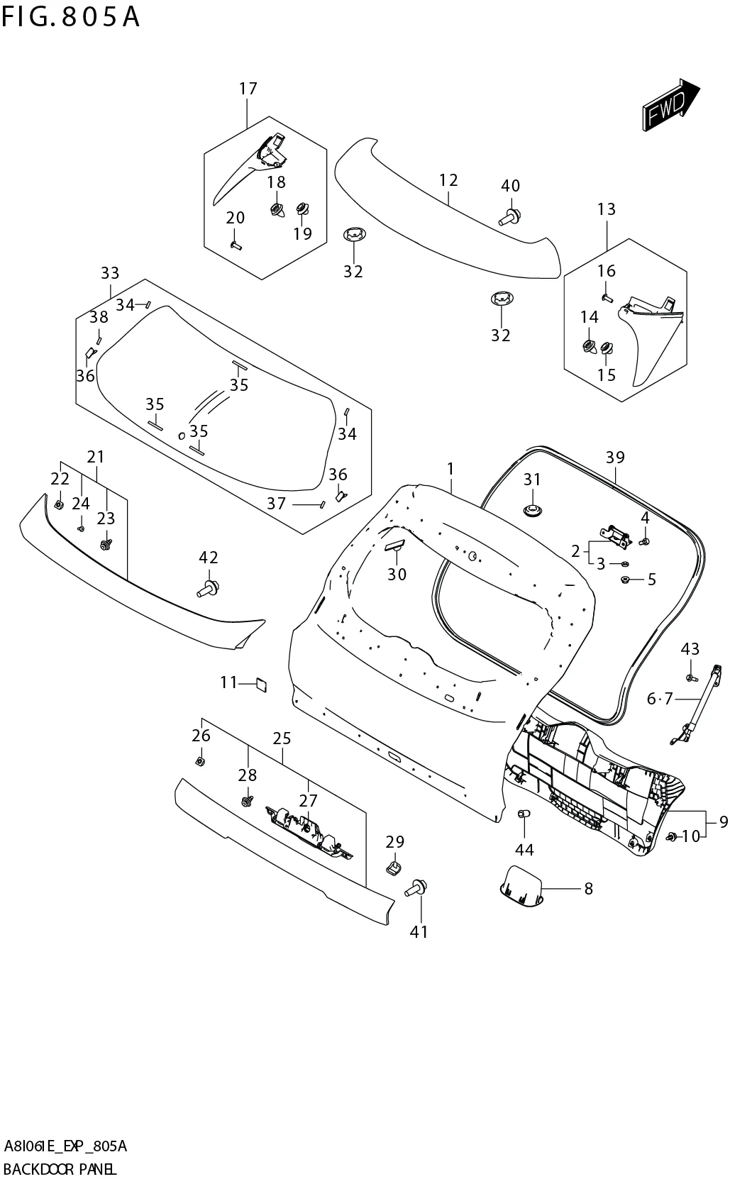 FIG. 805A BACK DOOR PANEL