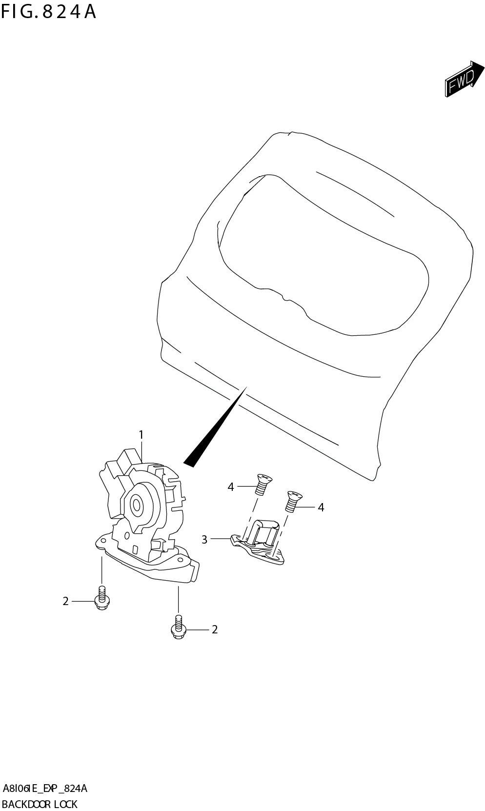 FIG. 824A BACK DOOR LOCK