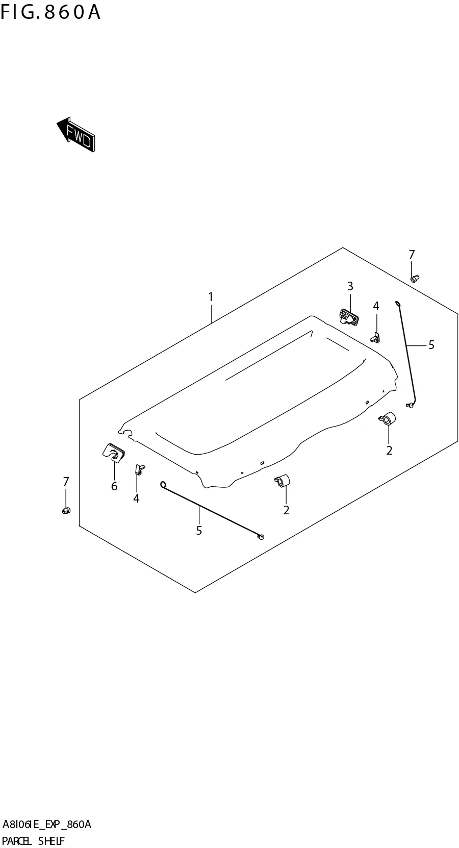 FIG. 860A PARCEL SHELF