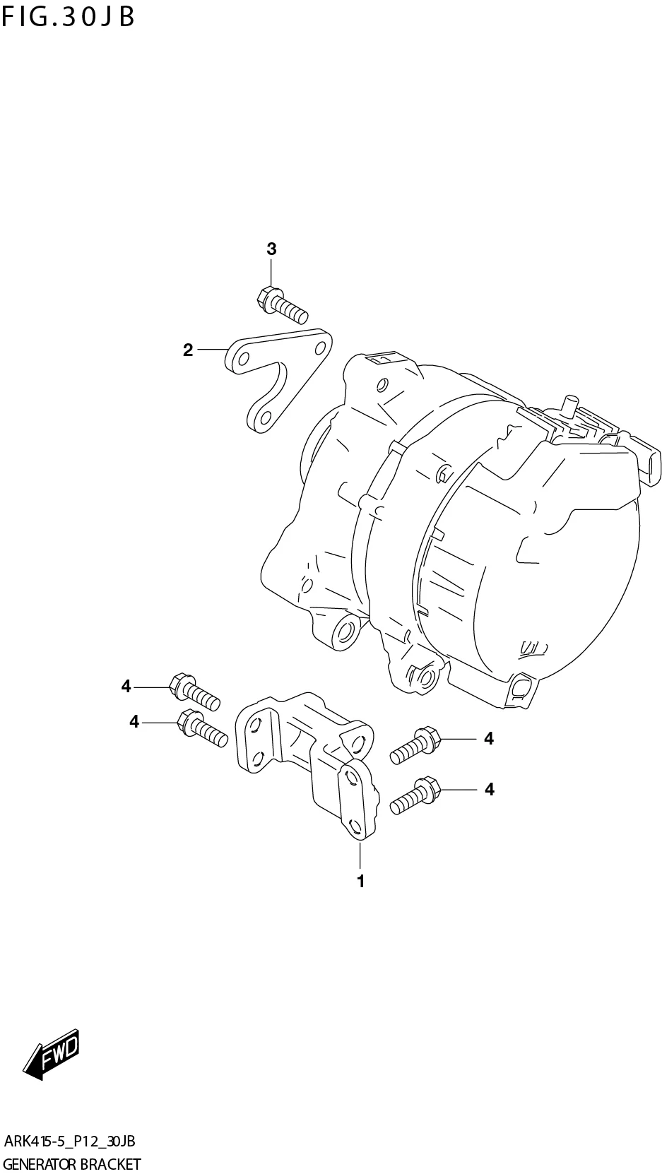 FIG. 30JB GENERATOR BRACKET (W_EASS)