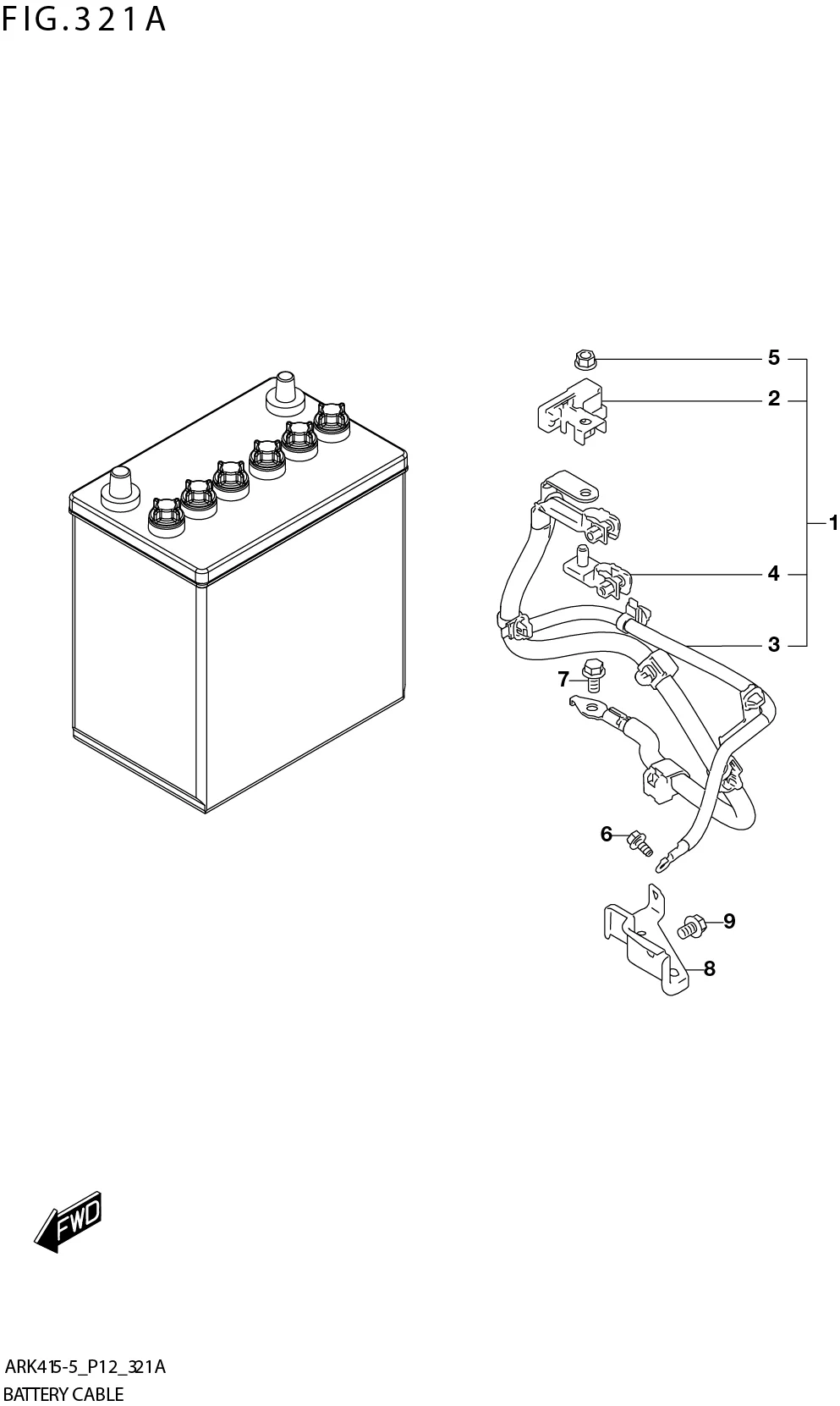 FIG. 321A BATTERY CABLE (5MT)