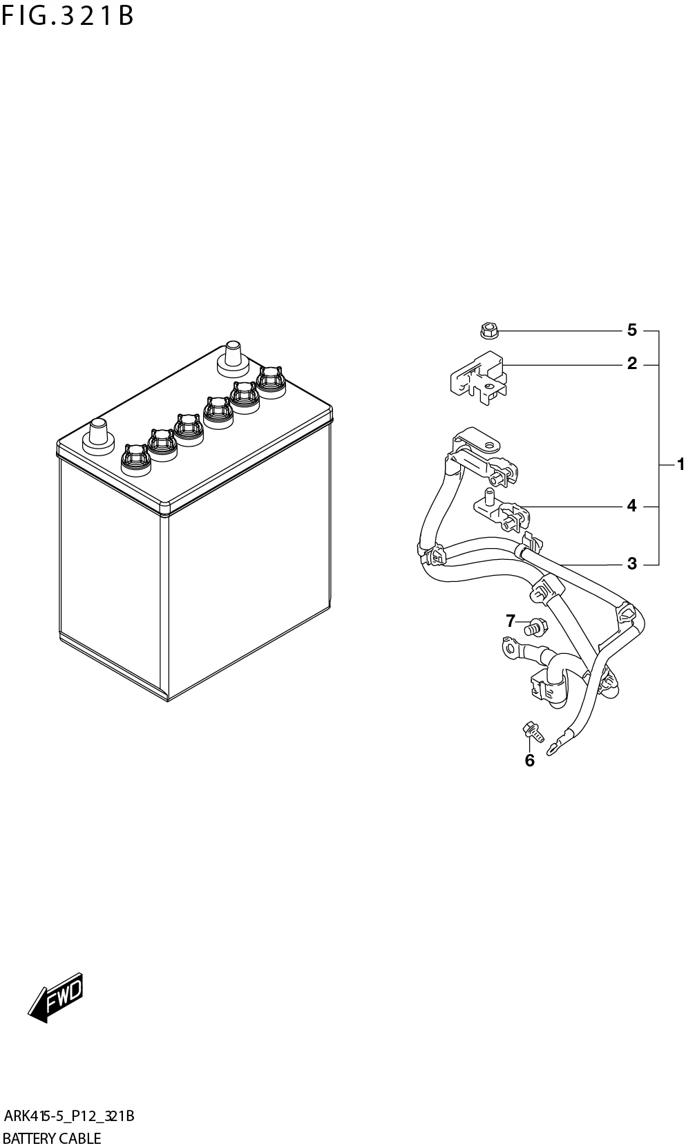 FIG. 321B BATTERY CABLE (4AT)