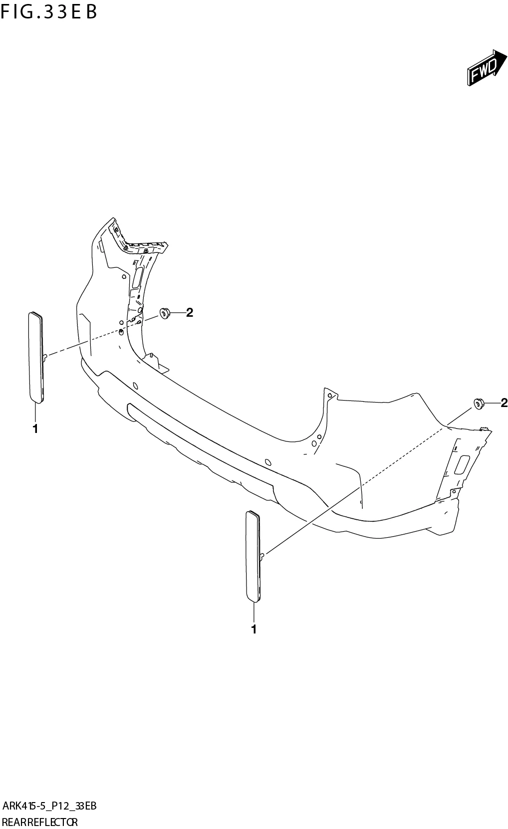 FIG. 33EB REAR REFLECTOR (XL7)