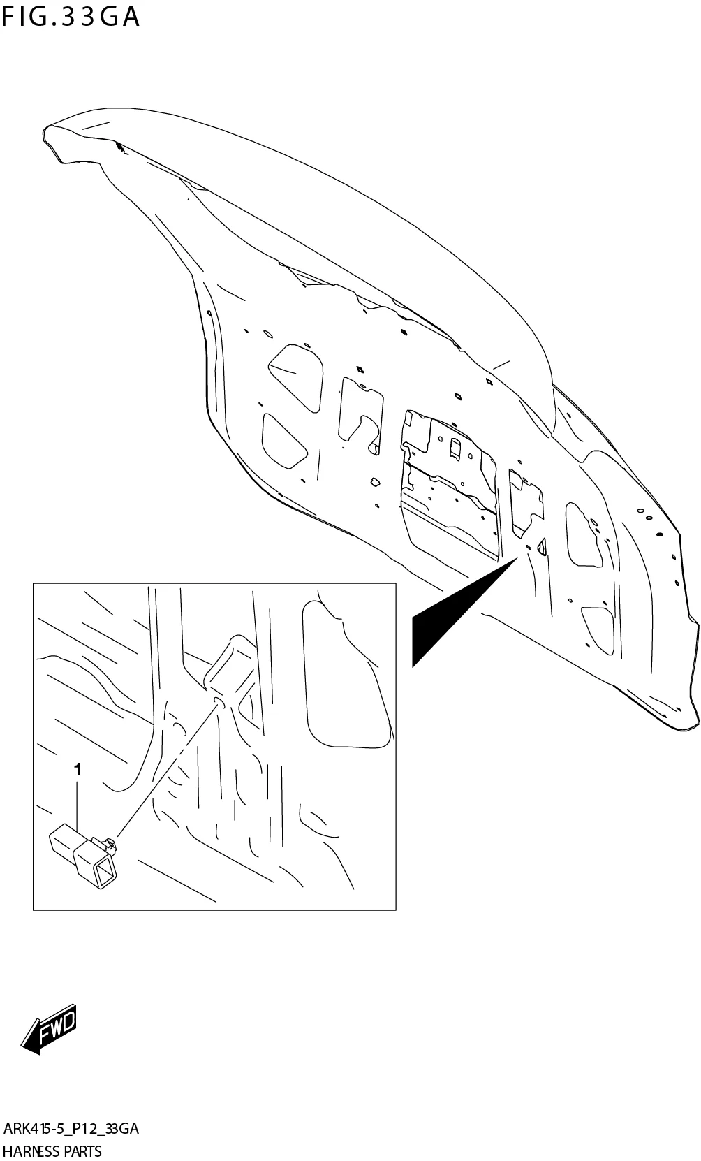 FIG. 33GA HARNESS PARTS (GX)