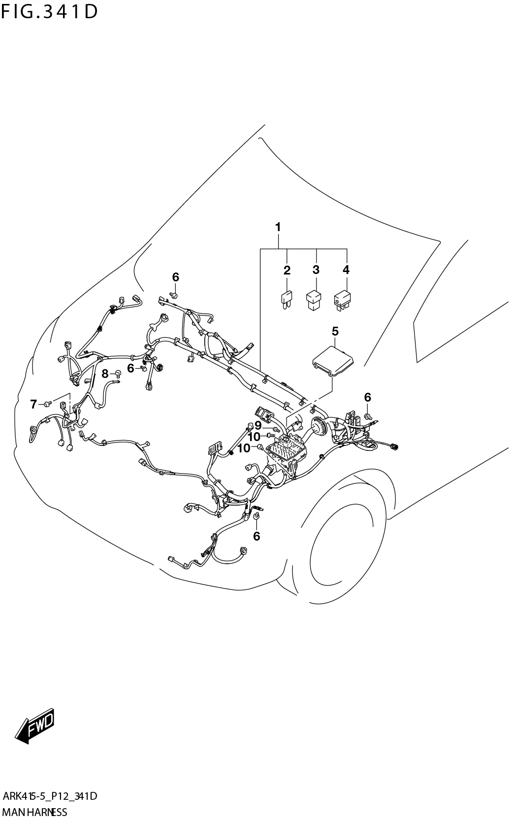FIG. 341D MAIN HARNESS (4AT:N_EASS:ERTIGA)