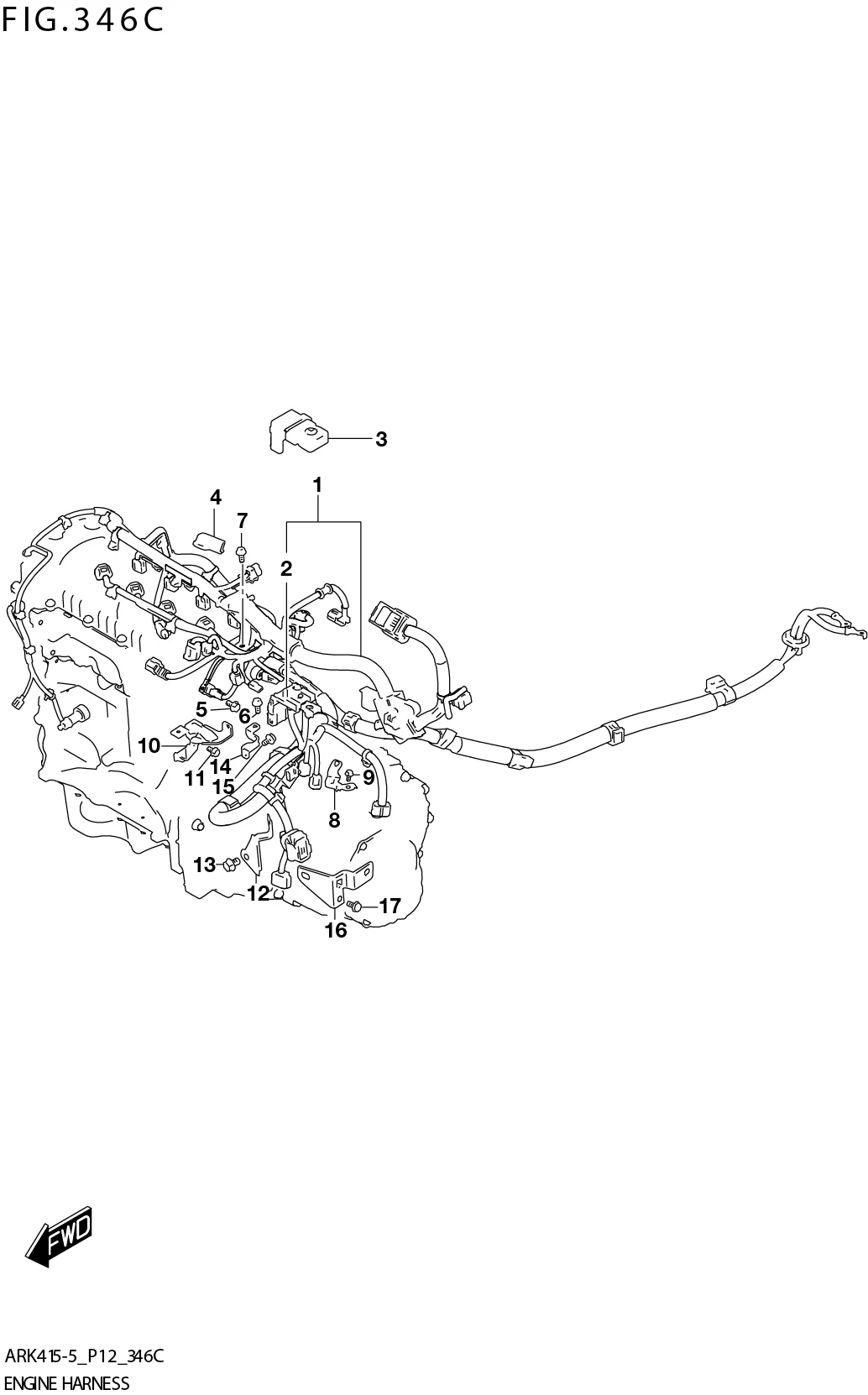 FIG. 346C ENGINEHARNESS (5MT:N _EASS)