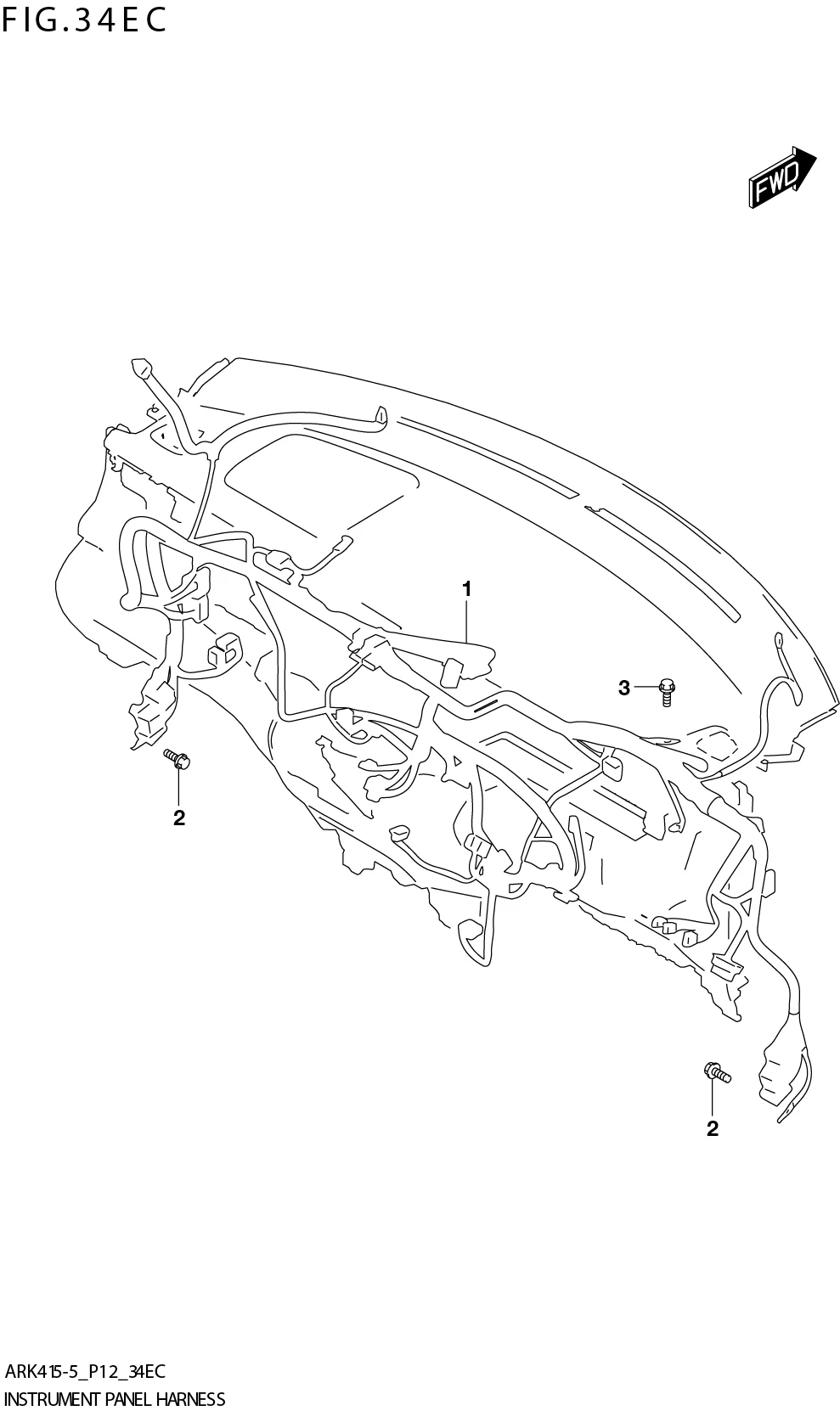 FIG. 34EC INSTRUMENT PANEL HARNESS (GX:W_EASS:ERTIGA)