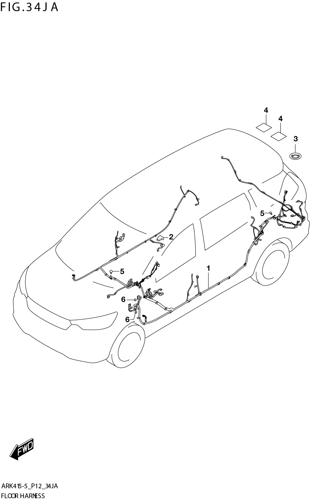 FIG. 34JA FLOOR HARNESS (GA:N_EASS)