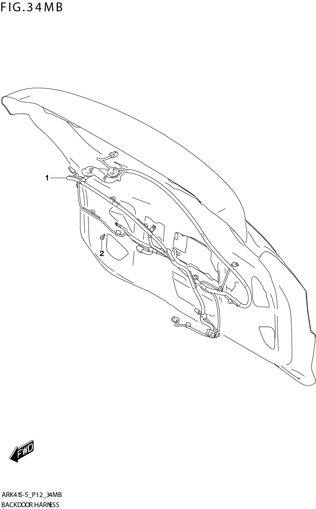 FIG. 34MB BACK DOOR HARNESS (N_EASS:XL7)