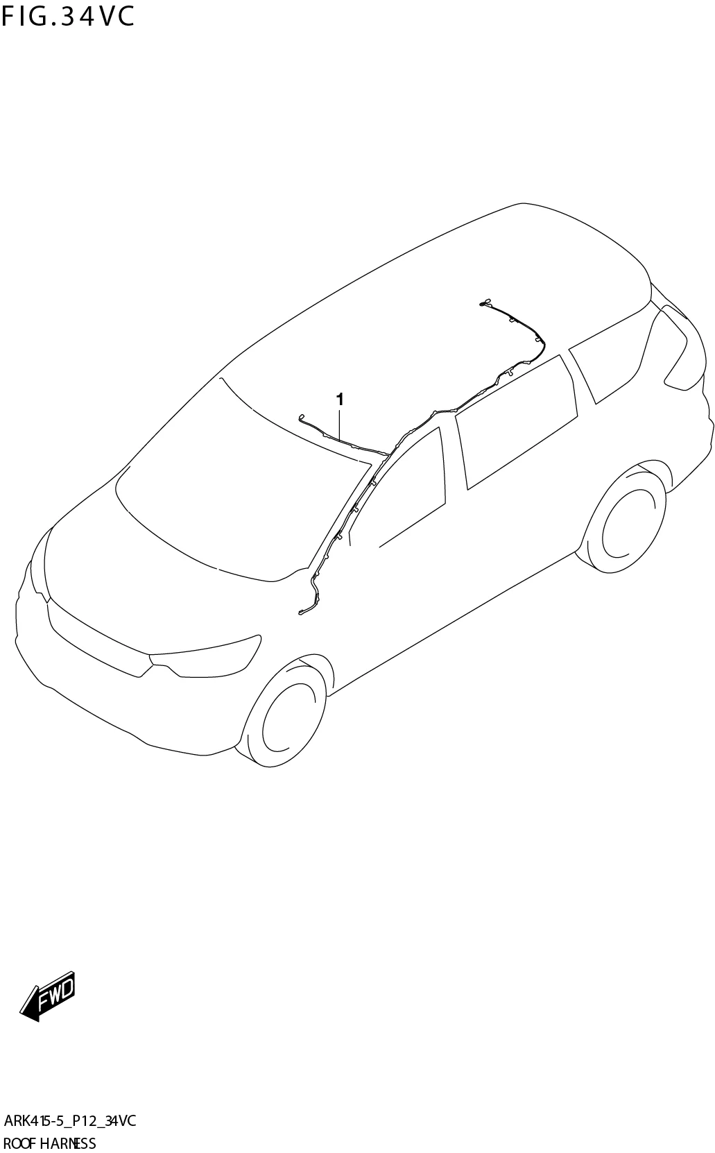 FIG. 34VC ROOF HARNESS (W_TUNER:ERTIGA)