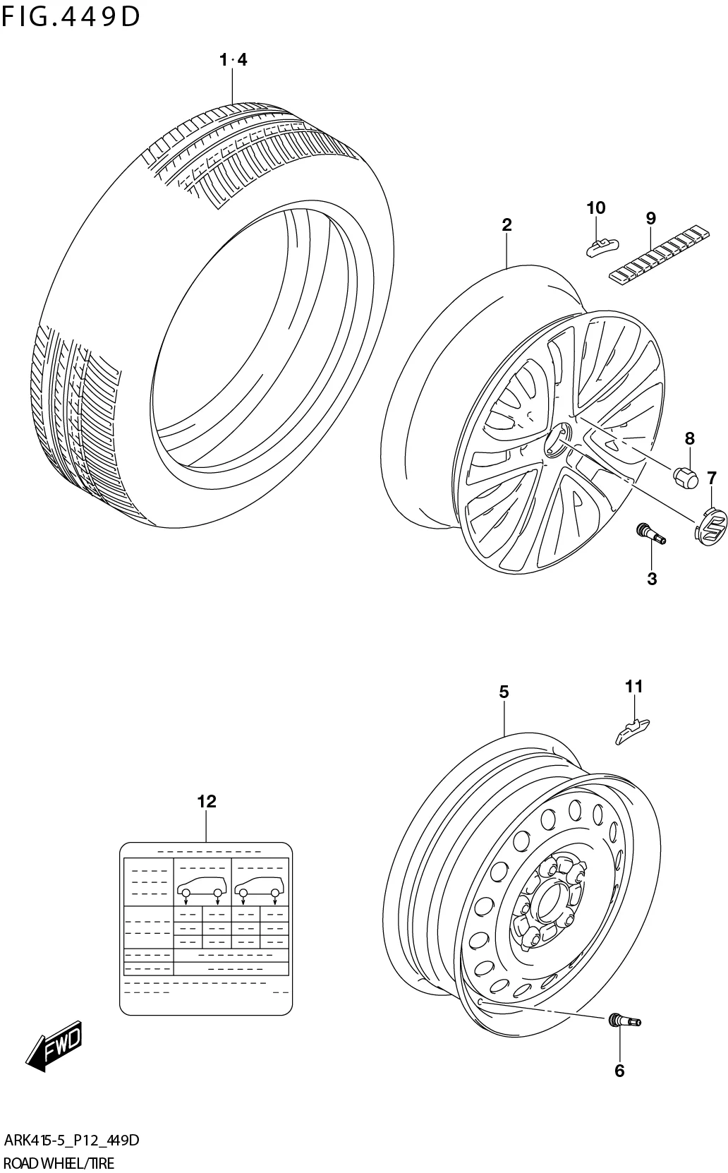 FIG. 449D ROAD WHEEL/TIRE (ERTIGA:SS)