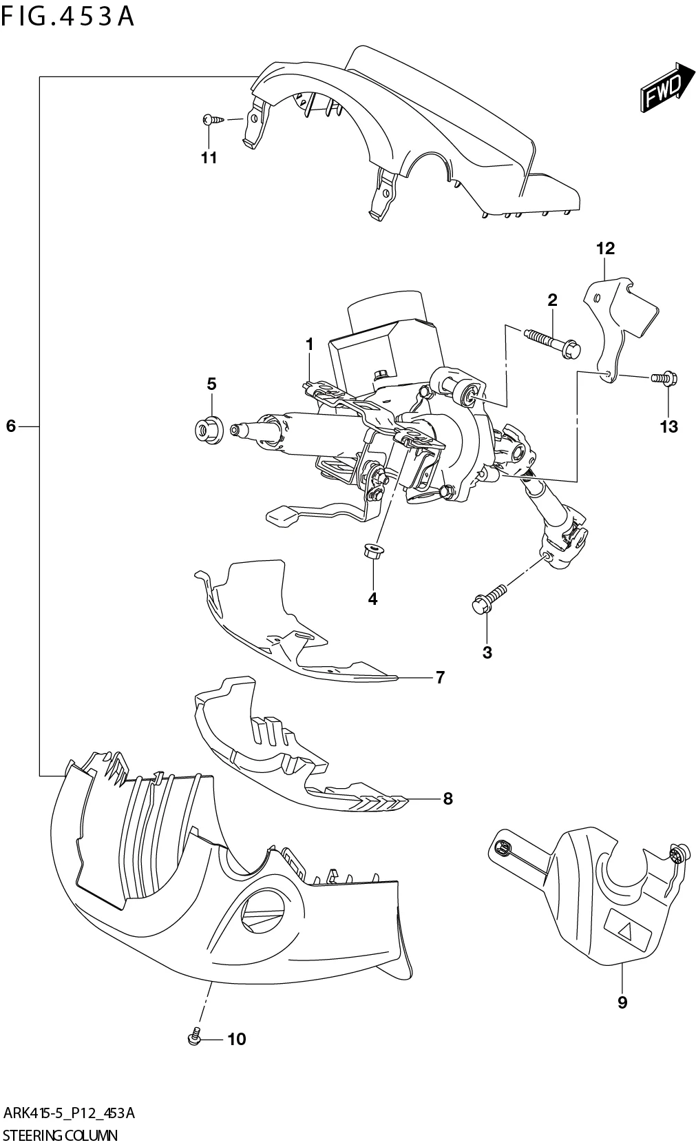FIG. 453A STEERING COLUMN (GA,GL)