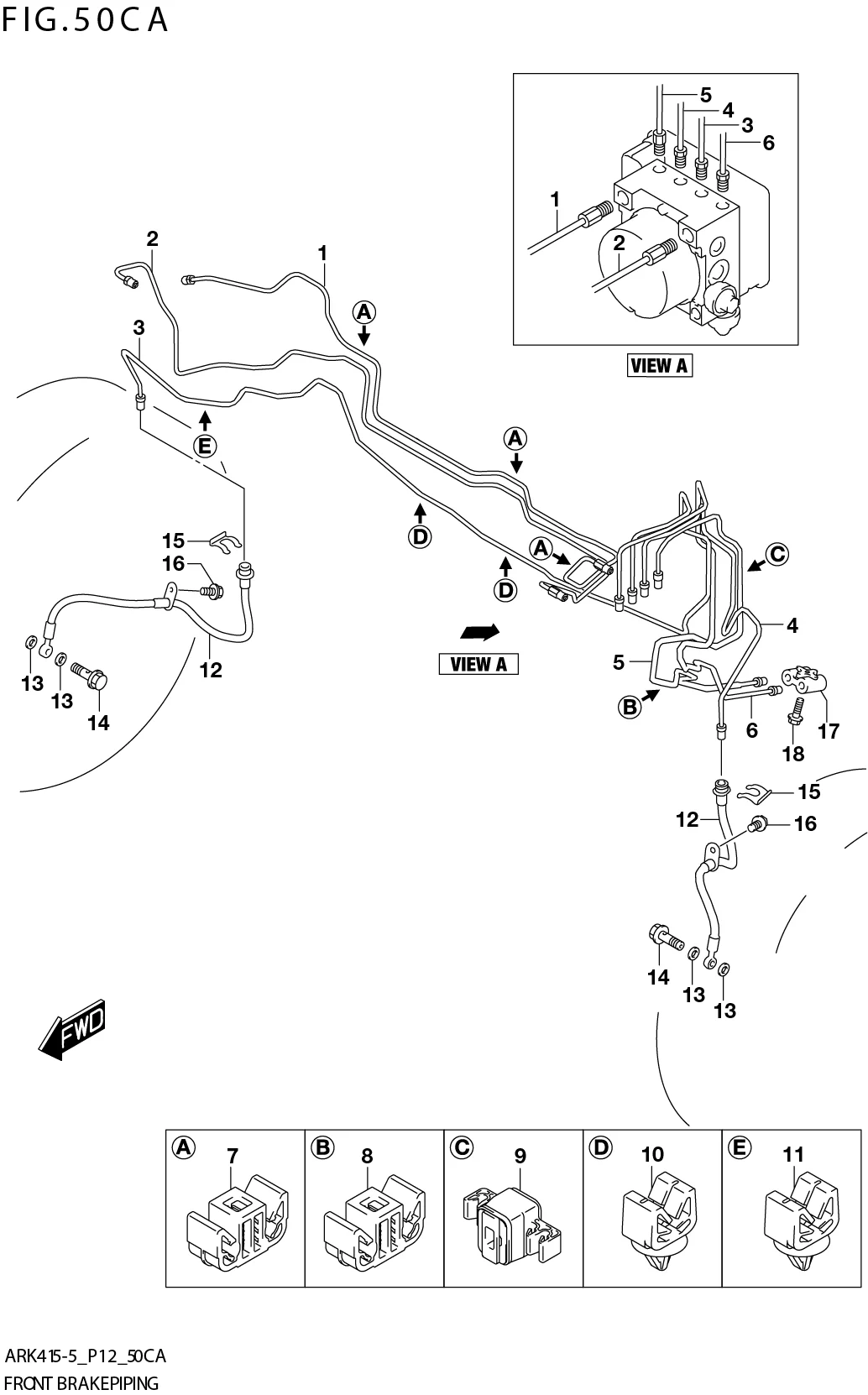 FIG. 50CA FRONT BRAKE PIPING (N_ESP)