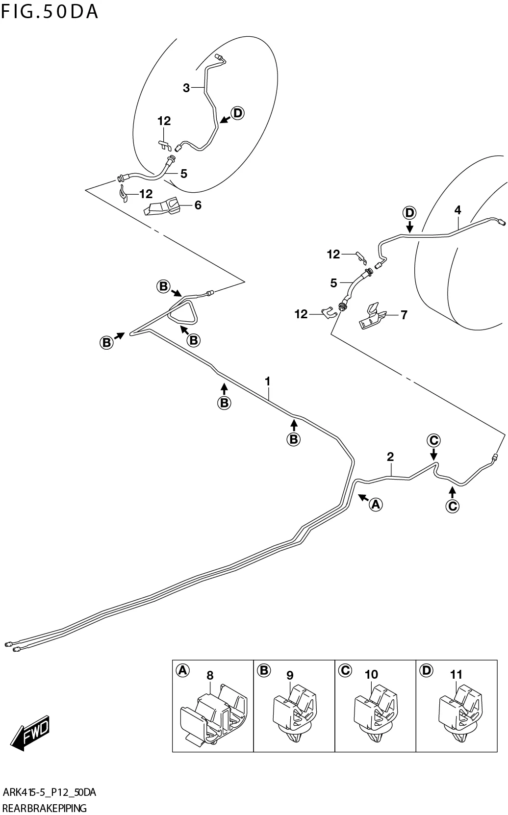 FIG. 50DA REAR BRAKE PIPING