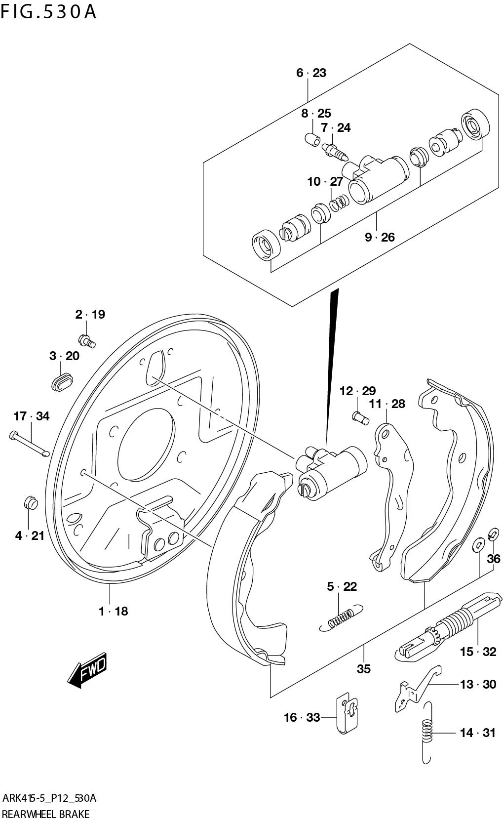 FIG. 530A REAR WHEEL BRAKE