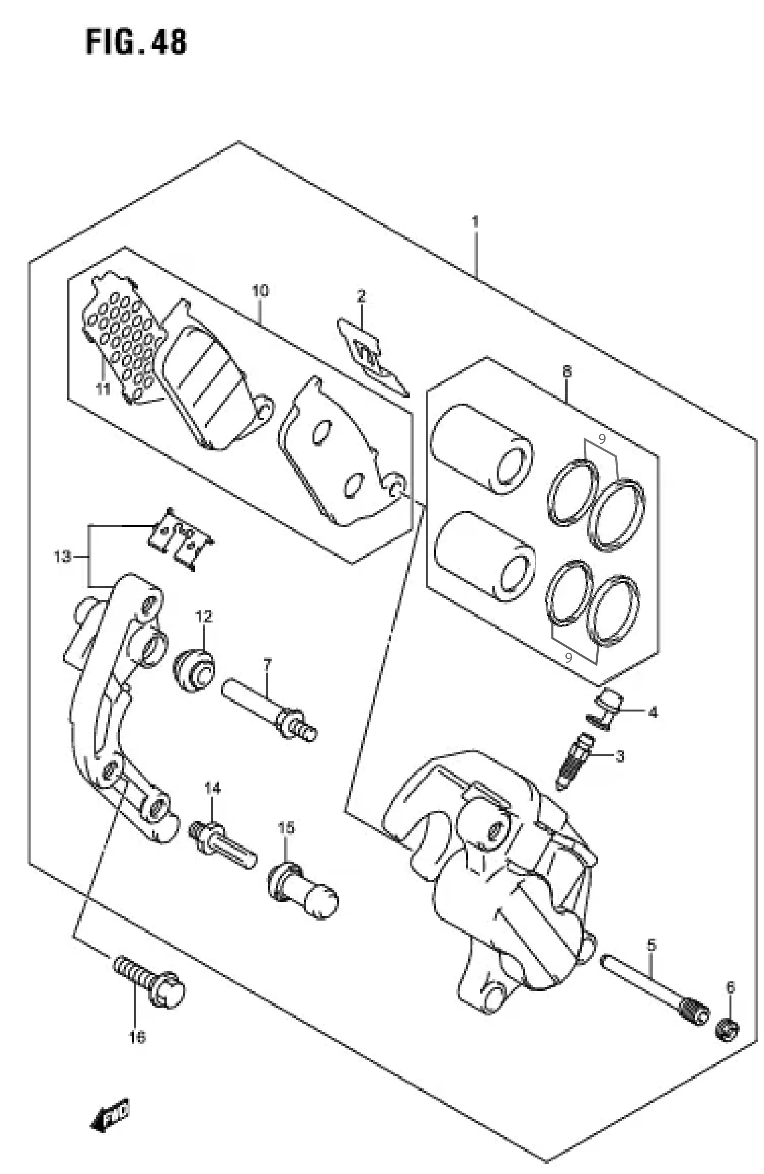 FIG. 48 FRONT CALIPER