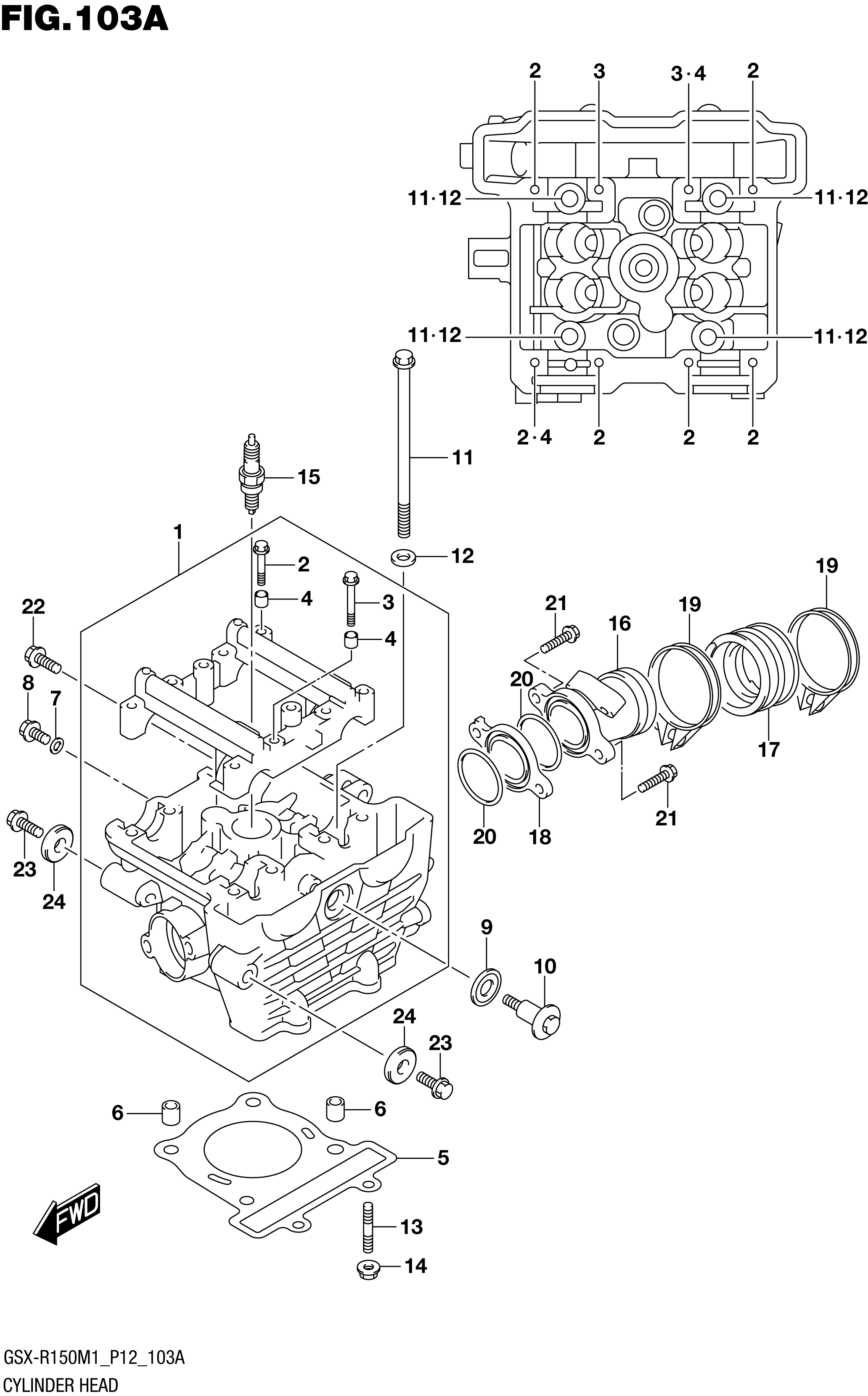 FIG.103A (1-B-3) CYLINDER HEAD