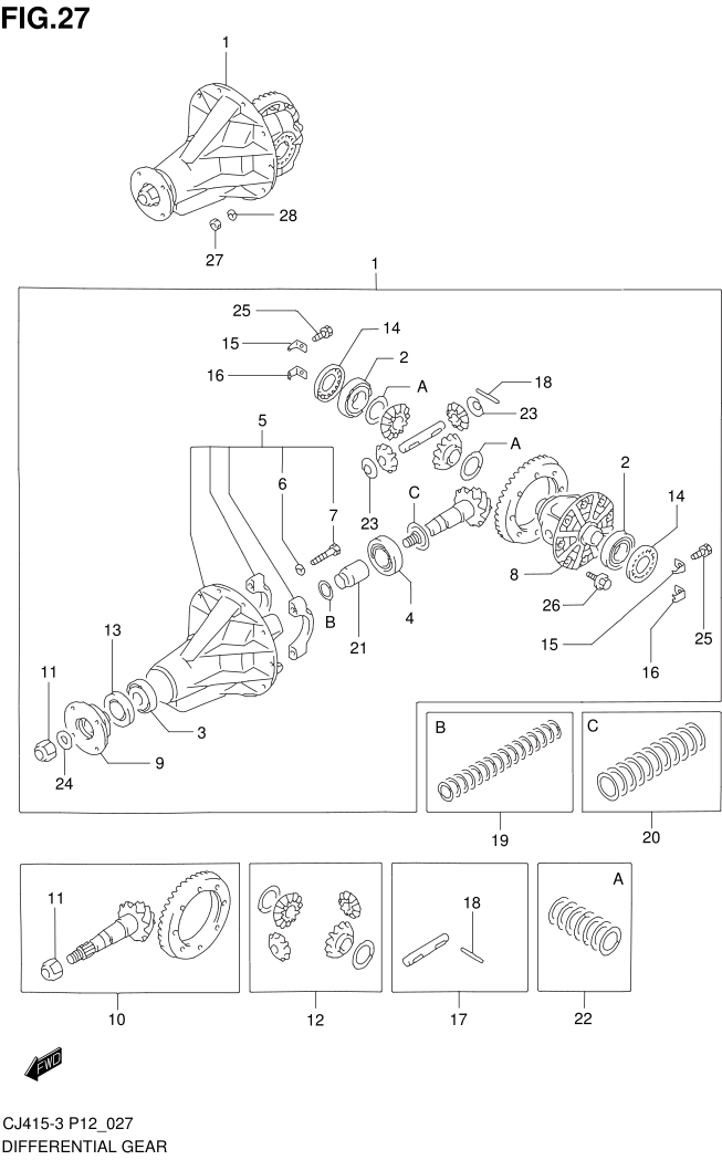 FIG.27 DIFFERENTIAL GEAR