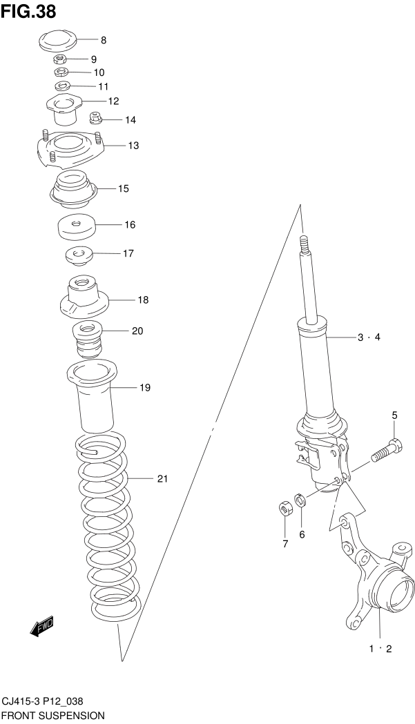FIG.38 FRONT SUSPENSION