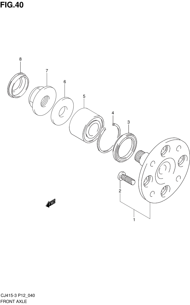 FIG.40 FRONT AXLE