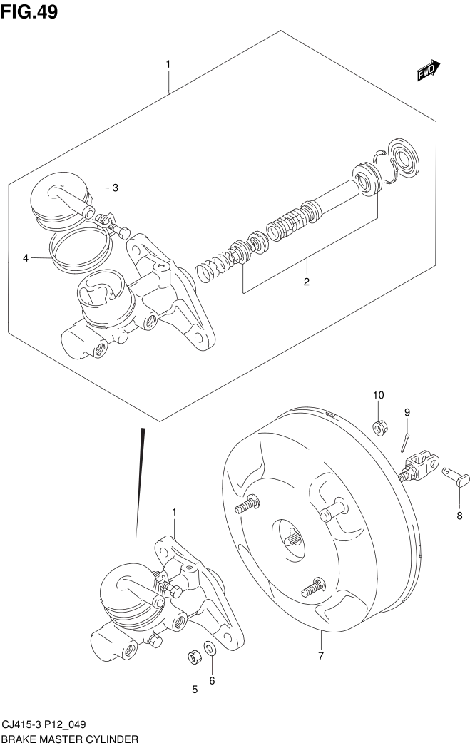 FIG.49 BRAKE MASTER CYLINDER