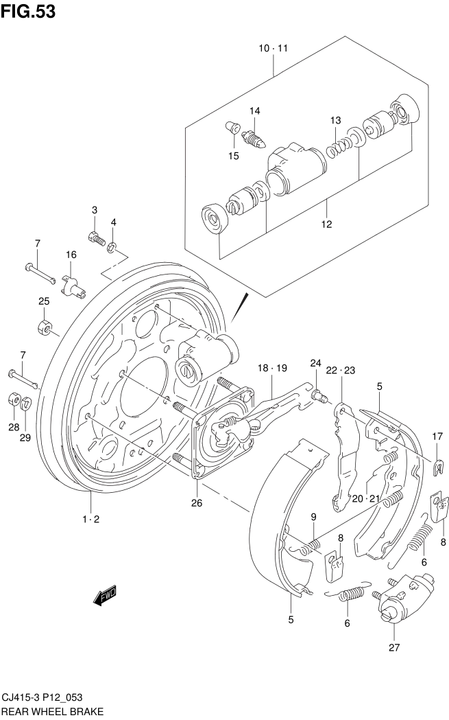 FIG.53 REAR WHEEL BRAKE