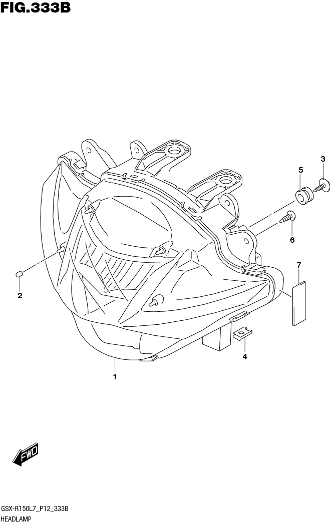 FIG.333B HEADLAMP (GSX-R150RFL7 P12/GSX-R150RFXL7 P12)