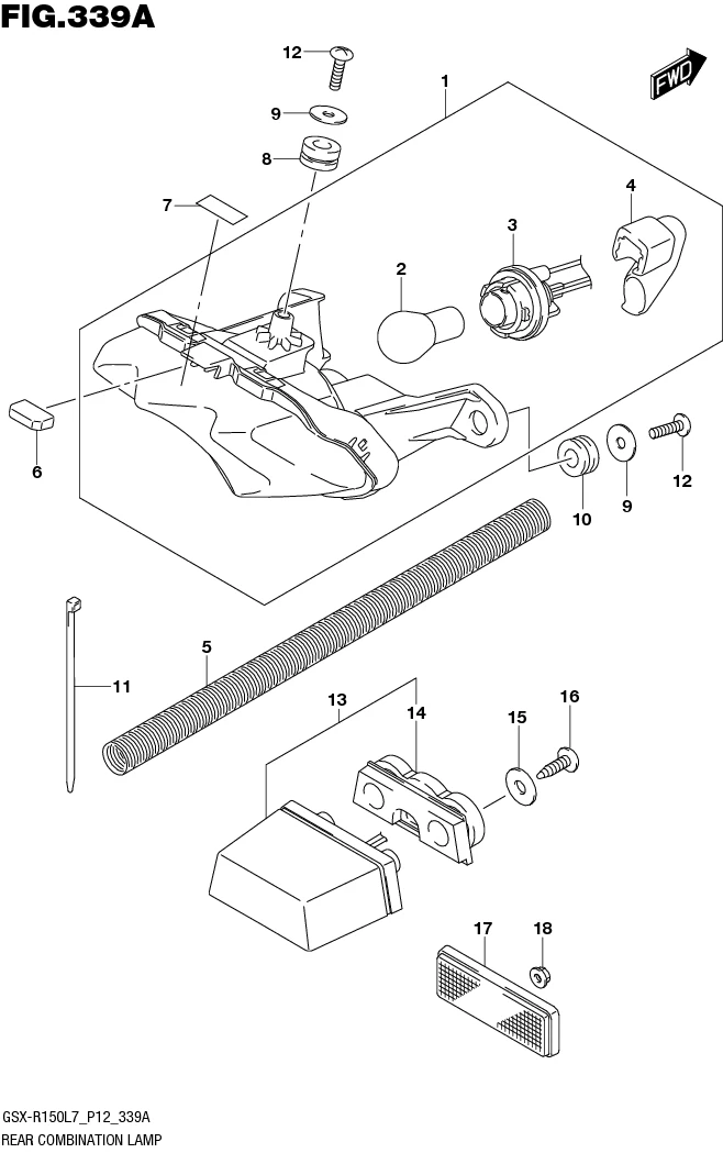 FIG.339A REAR COMBINATION LAMP